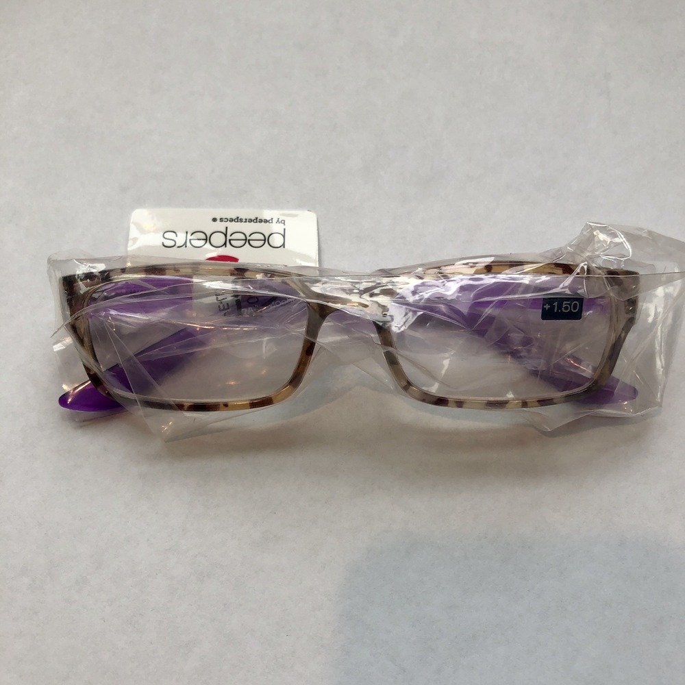 New Mocha Almond Chip Tortoise Purple PEEPERS Readers +1.50